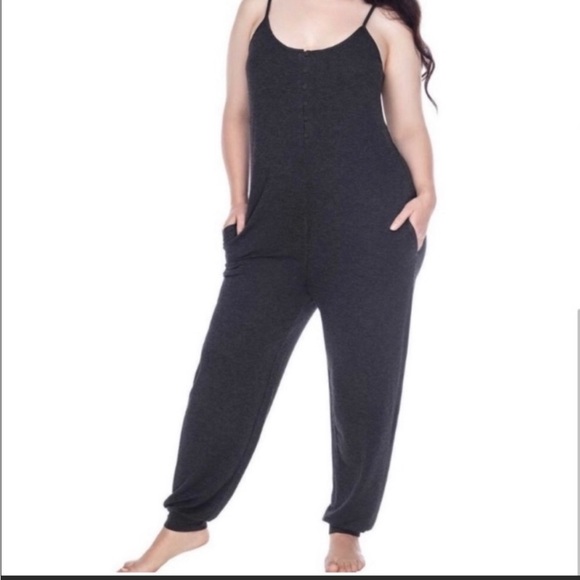 Honeydew Ladies Lounge Jumpsuit CHAR HEATHER SMALL, MEDIUM - Picture 3 of 3